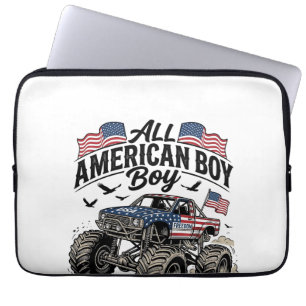 All American Boy Patriotischer Monster-Truck T-Shi Laptopschutzhülle