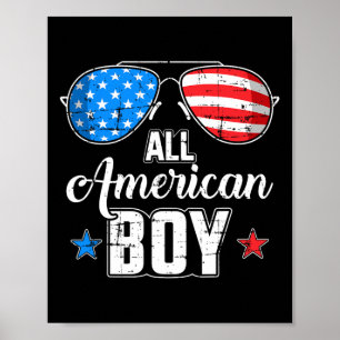 All American Boy Us Flag Sonnenbrille Für Passende Poster
