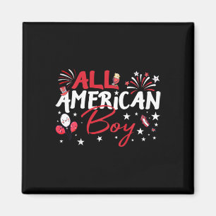 All American Boys for Independence Day Boys Patrio Magnet