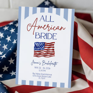All American Bride Junggesellinnenabschied Einladu Einladung