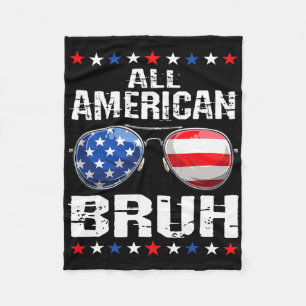 All American Bruh 4. Juli Boys Patriotic USA T Fleecedecke