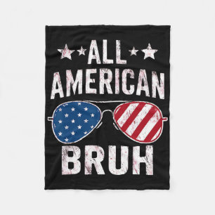 All American Bruh 4. Juli Boys Patriotic USA T Fleecedecke