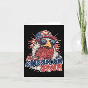 All American Bruh 4. Juli Jungs Kids Patriotic Karte