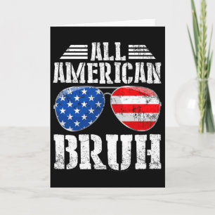 All American Bruh Frohes 4. Juli Boys Patriotisch Karte