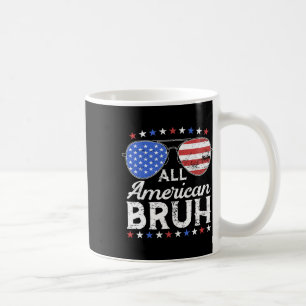 All American Bruh Funny Kids Teen Boys Patriotic 4 Kaffeetasse