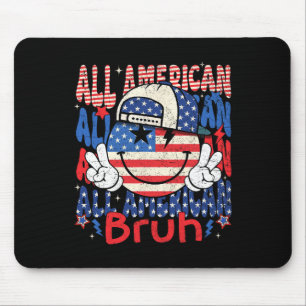 All American Bruh Matching Family 4. Juli Amer Mousepad