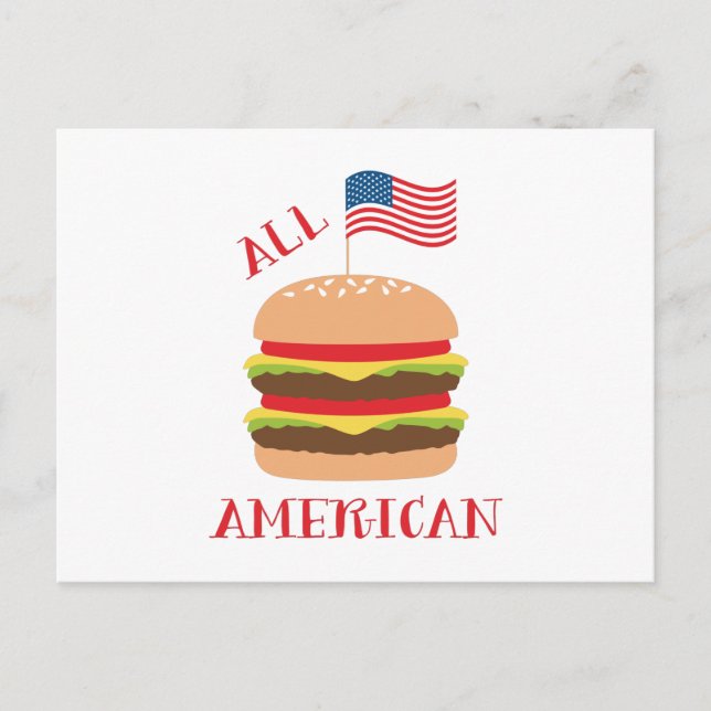 All American Burger Postkarte (Vorderseite)
