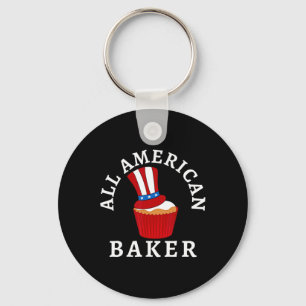 All American Byker Patriotic 4. Juli USA Cupca Schlüsselanhänger