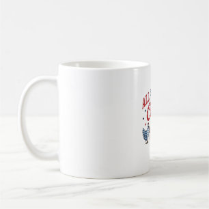 All American Chick Patriotisches Hühner-Shirt Desi Kaffeetasse