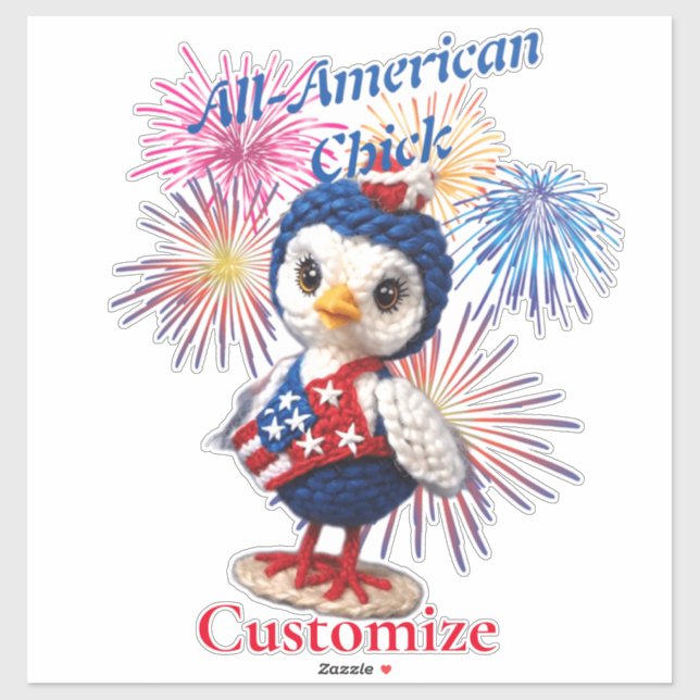 All-American Chick Thunder_Cove Aufkleber (Blatt)