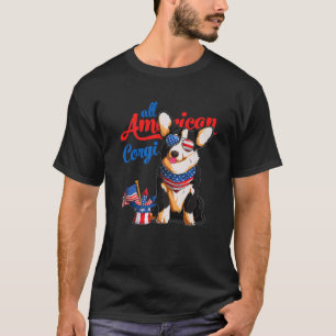 All American Corgi USA Sonnenbrille 4th July Tric T-Shirt