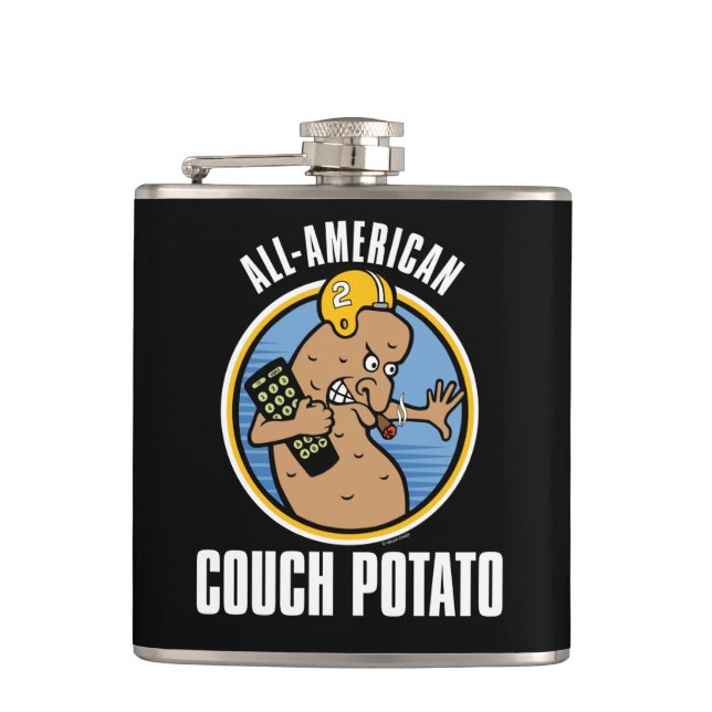 All-American Couch Potato Flachmann (Vorderseite)
