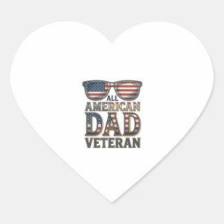 All American Dad Veteran Patrioten Sonnenbrille T- Herz-Aufkleber