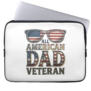 All American Dad Veteran Patrioten Sonnenbrille T- Laptopschutzhülle