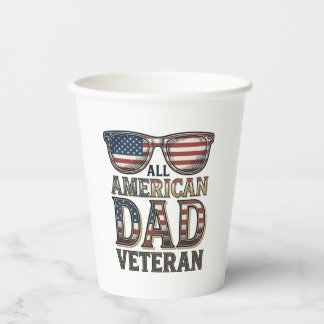 All American Dad Veteran Patrioten Sonnenbrille T- Pappbecher