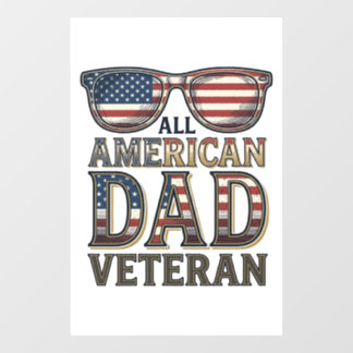 All American Dad Veteran Patriotische Sonnenbrille Fensteraufkleber