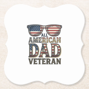 All American Dad Veteranen Patriotische Sonnenbril Untersetzer
