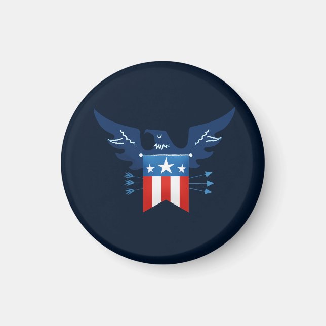 All American Eagle & Flag Patriotic Magnet (Vorne)