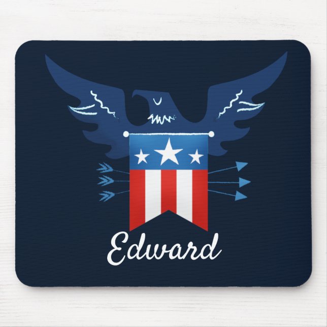 All American Eagle & Flag Patriotic Mousepad (Vorne)