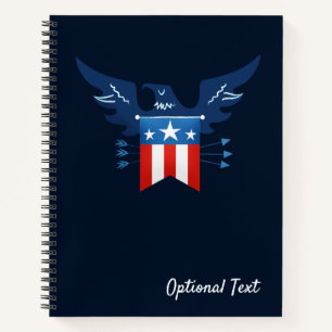 All American Eagle & Flag Patriotic Notizbuch