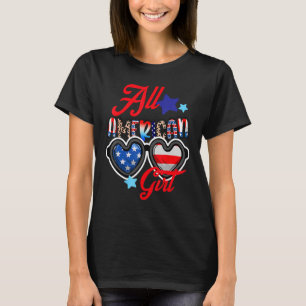 All American Girl 4. Juli Patriotic USA Flag 1 T-Shirt