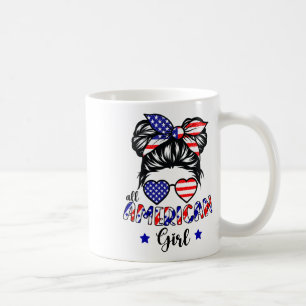 All American Girl 4. Juli patriotische Shirts für Kaffeetasse