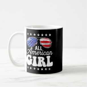 All American Girl 4. Juli USA Jungen Patriotischer Kaffeetasse