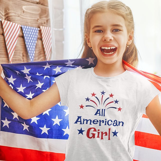 All American Girl 4th July Kid T-Shirt (Von Creator hochgeladen)