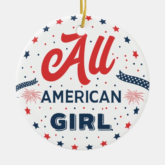 All American Girl Abzeichen Ornament (Vorne)