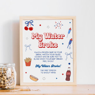 All American Girl Baby Shower Mein Wasser Ist Gebr Poster