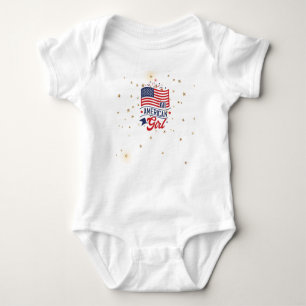 All American Girl Feuerwerk Baby Body Strampler