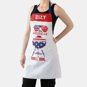 All American Girl Koch Baker Patriotic Grilling Schürze