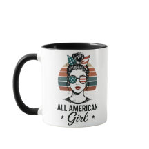 All American Girl Patriotischer Becher