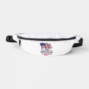 All American Girl Patriotisches Gänseblümchen-Flag Bauchtasche