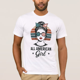 All American Girl Patriotisches T-Shirt