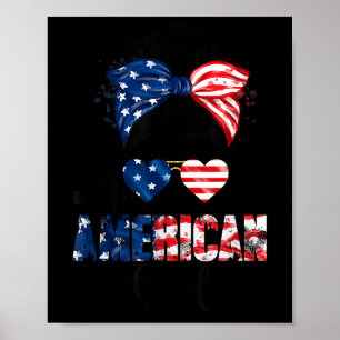All American Girl-Shirt USA-Flagge 4. Juli Frauen Poster