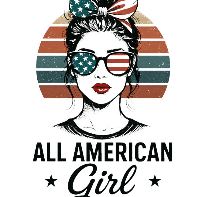All American Girl USA Patriotic T-shirt Tri-Blend Shirt (All American Girl Patriotic T-shirt)