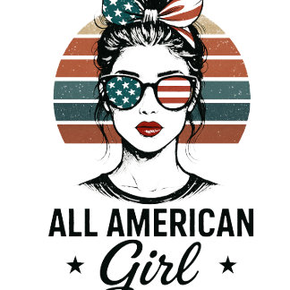 All American Girl USA Patriotisches T-Shirt Tri-Blend Shirt
