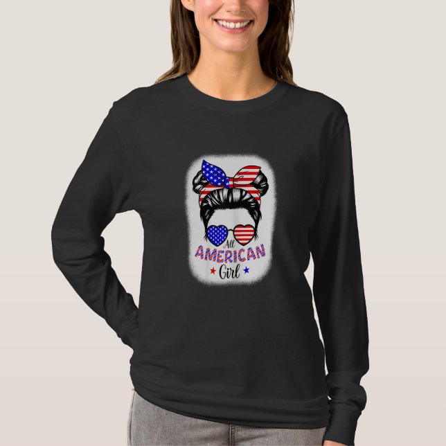 All American Girls 4th of July Bleached Shirts Dau (Vorderseite)