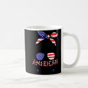 All American Girls 4th of July Daughter Messy Bun Kaffeetasse