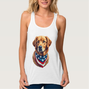 All American Golden Retriever Vintage T-Shirt Tank Top
