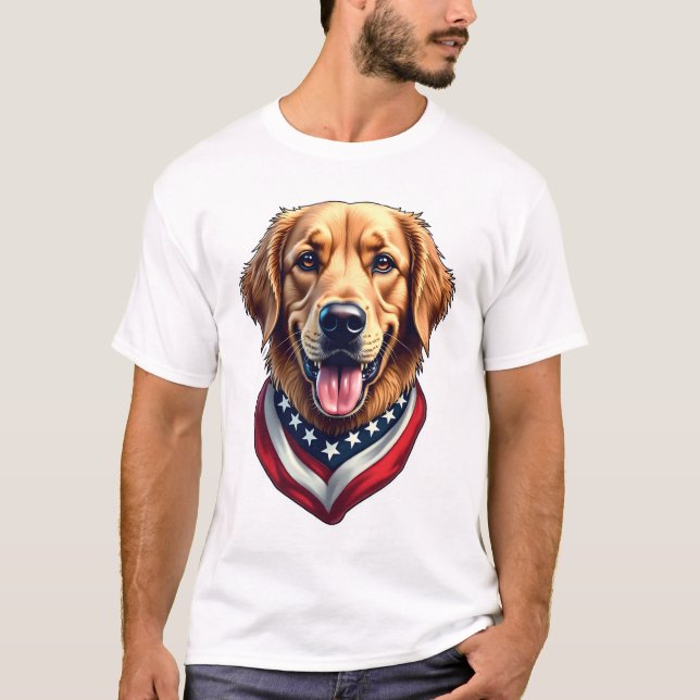 All American Golden Retriever Vintage Tee 4 (Vorderseite)