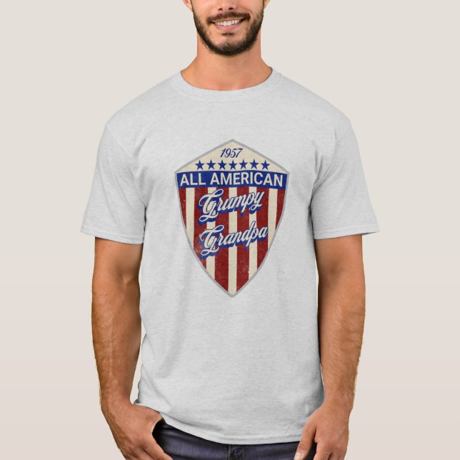 All American Grumpy Opa T-Shirt (Vorderseite)
