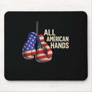 All American Hands Boxhandschuhe – Patriotisches U Mousepad