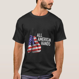 All American Hands Boxhandschuhe – Patriotisches U T-Shirt