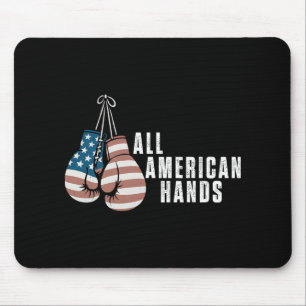 All American Hands Boxhandschuhe USA-Flagge Patrio Mousepad