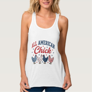 All American Huhn Patriotisches Hühner-Shirt-Desig Tank Top