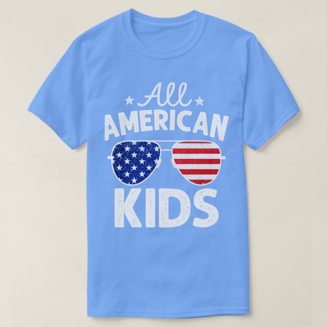 All American  Kids Sunglasses 4th of July T-Shirt (Design vorne)