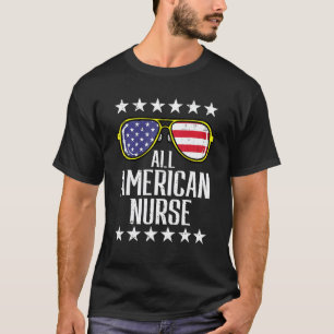 All American Krankenpfleger Scrub Memorial Day 4. T-Shirt