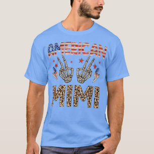All American Mimi Skeleton 4. Juli Patriotic U T-Shirt